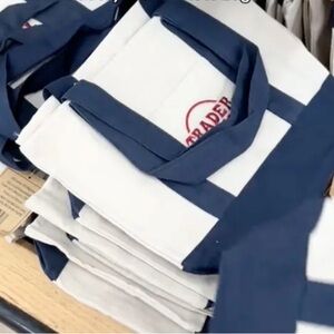 NAVY BLUE - NWT Trader Joe’s Mini Canvas Tote Bag